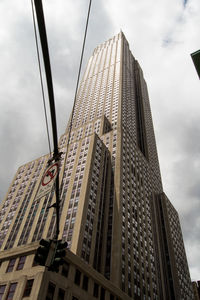 Low angle view of modern buildings against sky