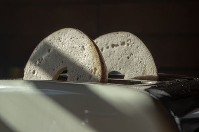 Close-up of breakfast on table