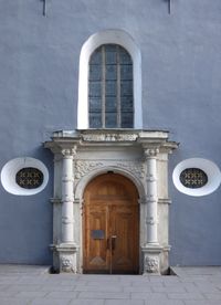 Facade of historic building