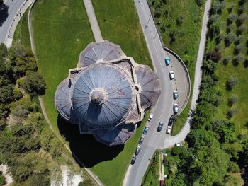 High angle view of ferris wheel