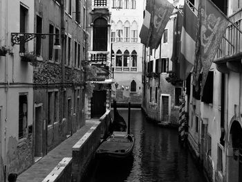 Canal amidst buildings in city