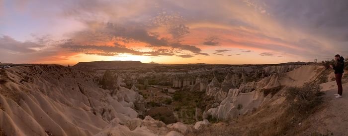 Panoramic view of landscape during sunset