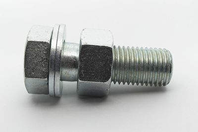 Close-up of machine part against white background