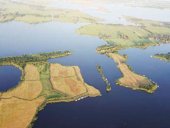 Aerial view of lake