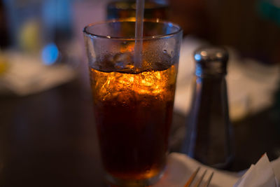 Close-up of drink on table