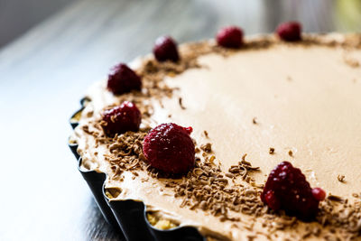 Close-up of dessert in plate