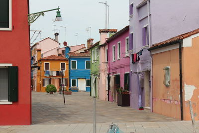 Street amidst buildings in town