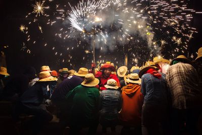 People enjoying at night