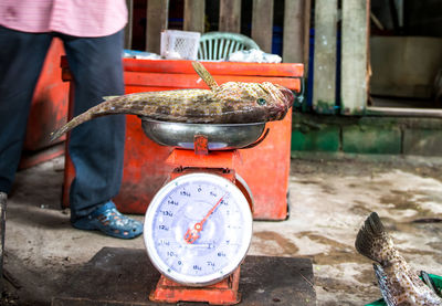 Low section of man working