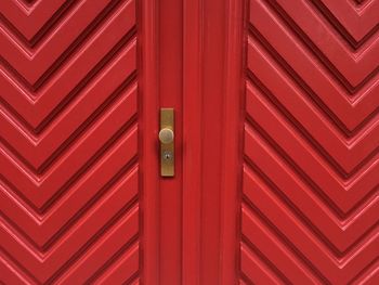 Full frame shot of closed door of building