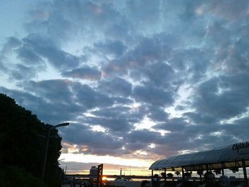 View of cloudy sky at sunset