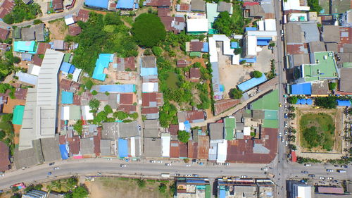 View of residential buildings in city