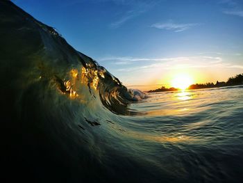 Sunset over sea