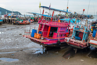 Fishing boats in thailand southeast asia