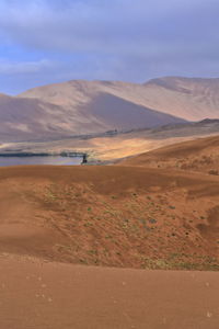 Scenic view of desert against sky