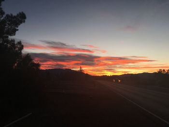 Scenic view of landscape against sky during sunset