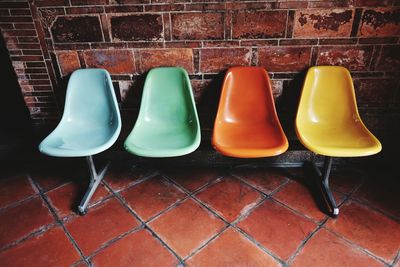 Close-up of empty glasses