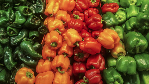 Full frame shot of bell peppers