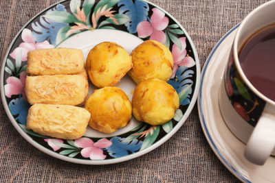 Close-up of food in plate on table