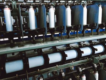 Close-up of pipes in factory