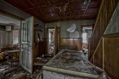 Interior of abandoned building