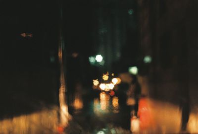 Defocused lights at night