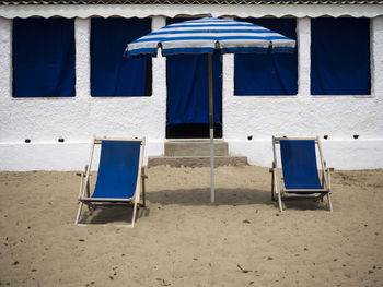 Empty chair on beach