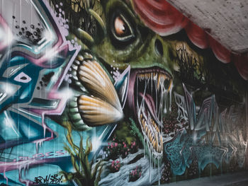 Close-up of fish swimming in tank