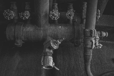 Close-up of old rusty pipe