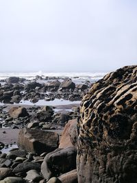 Close-up of sea against sky