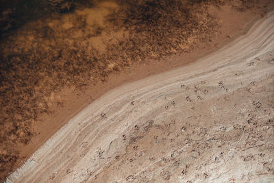 High angle view of desert