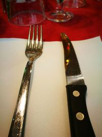 Close-up of food on table