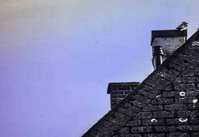 Low angle view of building against clear sky