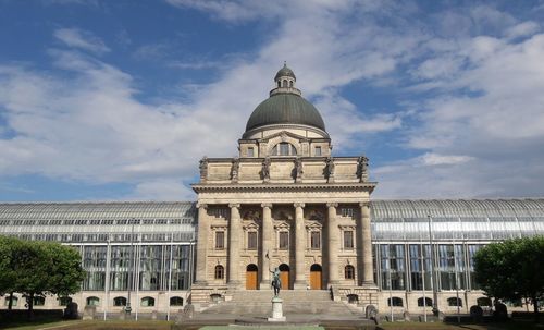 View of historical building against cloudy sky