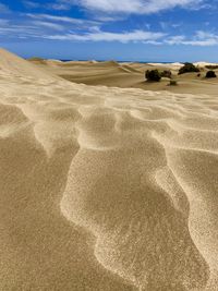 Scenic view of desert against sky