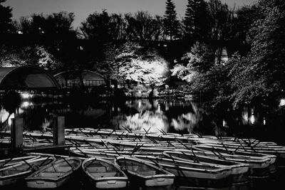 Scenic view of lake against trees