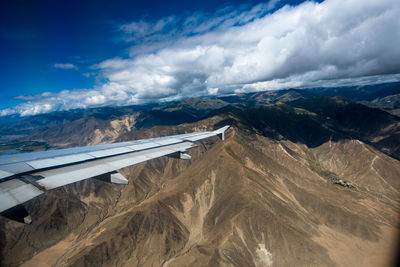 Aerial view of landscape against sky