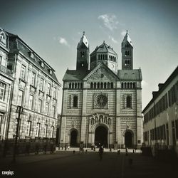 Low angle view of historic building