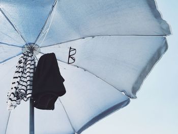 Close-up of beach umbrella