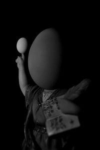 Close-up of over black background