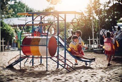 Children playing at playground