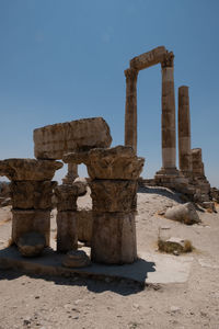 Stone structure against sky