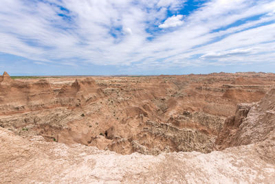 Scenic view of desert against sky