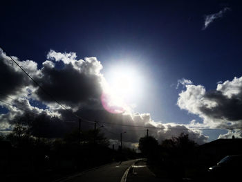 Road passing through clouds