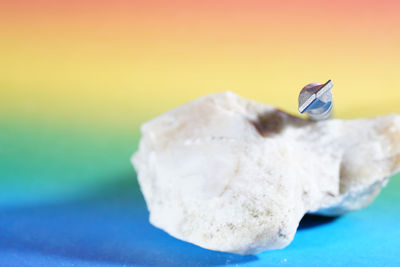 Close-up of ice cream on table