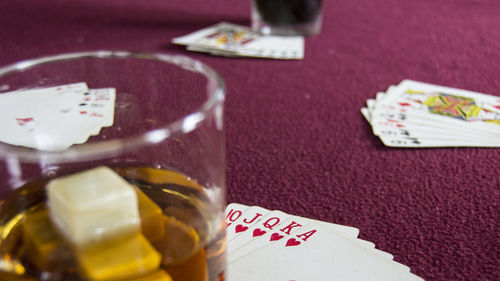 Close-up of food on table