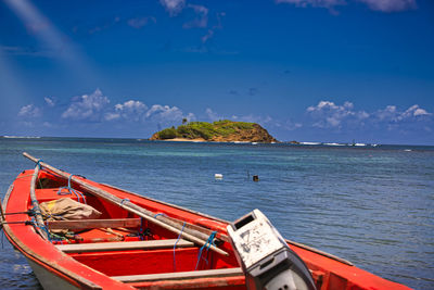 Scenic view of sea against sky in martinique