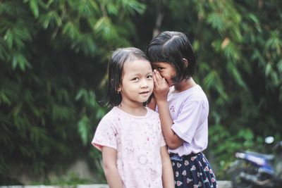 Portrait of mother and daughter