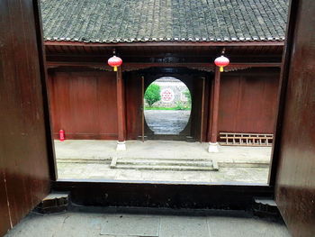 Entrance of building