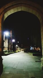 View of illuminated building at night
